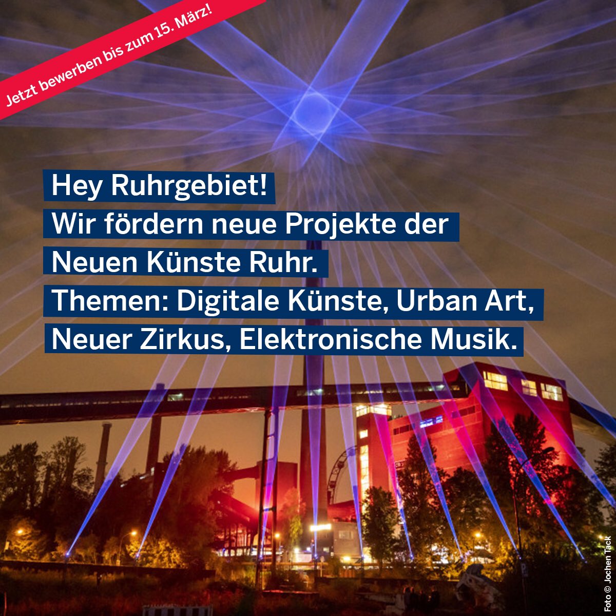 📢 Hey liebe Künsterlerinnen und Künstler im Ruhrgebiet! Neue Förderrunde bei den Neuen Künste Ruhr: Wir unterstützen Projekte aus den Bereichen digitale Künste, Urban Art, Neuer Zirkus und Elektronische Musik. Neugierig geworden? Mehr Infos hier 🔗 mkw.nrw/kultur/foerder…