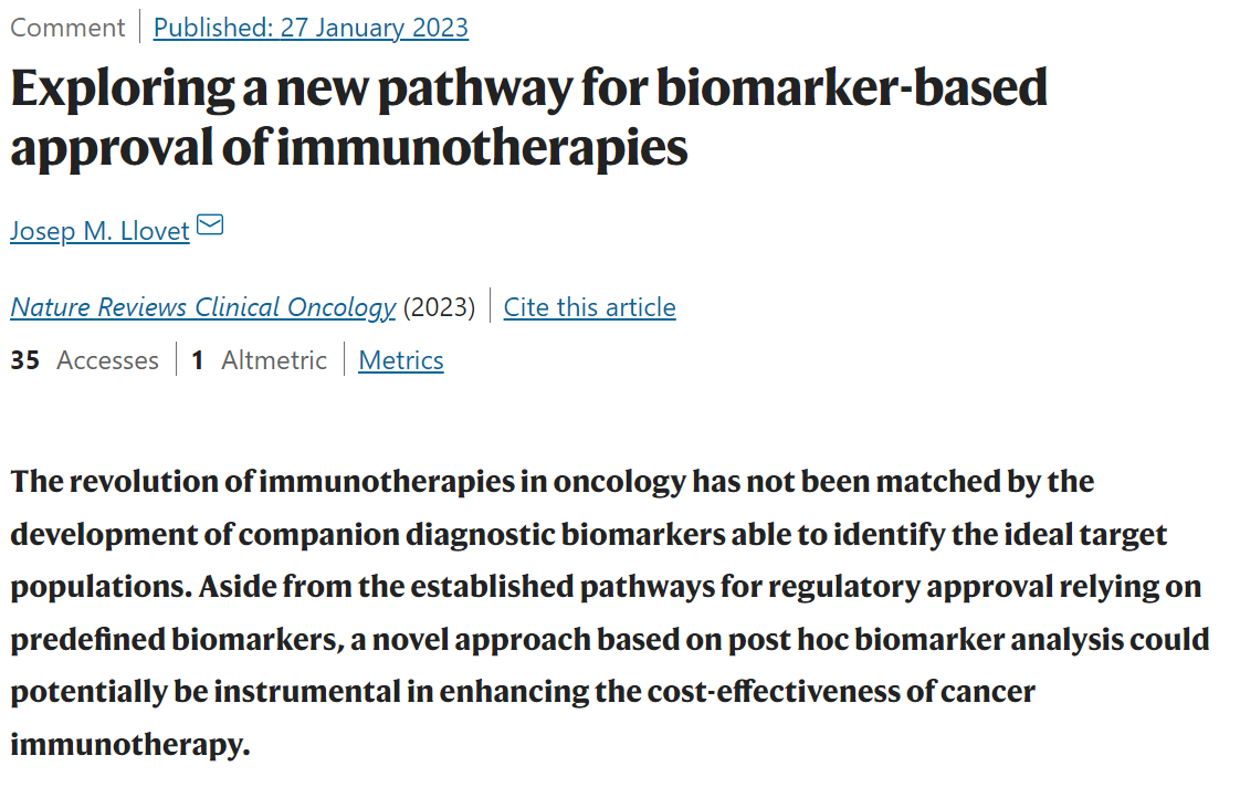 NatRevClinOncol's tweet image. In a new Comment article, Josep Llovet uses hepatocellular carcinoma as an example to explore a new pathway for biomarker-based approval of immunotherapies: nature.com/articles/s4157…. Also see: nature.com/articles/s4157…
#hpbcsm #livercancer #Immunotherapy #ImmunoOnc #hpeonc