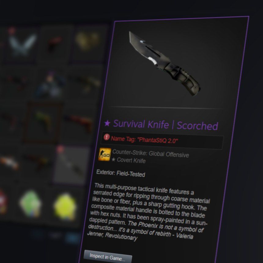 PLGBET's tweet photo. 🔥 Survival Knife | Scorched GIVEAWAY
😎Nametag: «PhantaStiQ 2.0»

To enter:
☑️RT + Like + Follow
☑️Write your CSGOPolygon ID in Reply

⏰ Results: Feb. 6

#csgogiveaway #csgoskins #csgofreeskins #csgoskinsgiveaway #Giveaway  #knifegiveaway  #csgoknife #plgbet #csgopolygon https://t.co/ssdHRgqnON