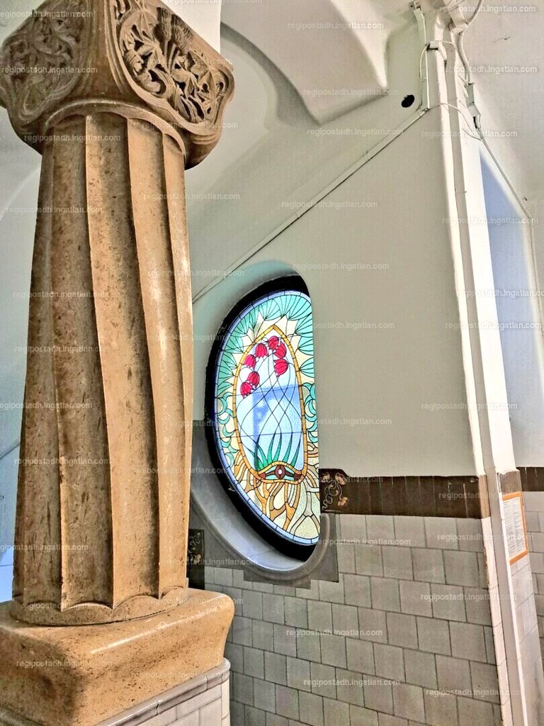 The interior of the 1903 Art Nouveau Bedő-ház apartment block in Budapest, designed by Hungarian architect Emil Vidor.