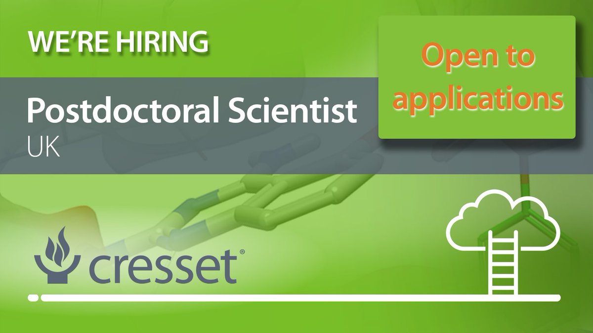 cressetgroup's tweet photo. Applications are now open for this unique opportunity to start your #compchem career.

https://t.co/X7K74tqqqy

#postdocjobs #postdocposition #phdjobs #phdposition #computationalchemistry https://t.co/Jqk55zJ7Gg