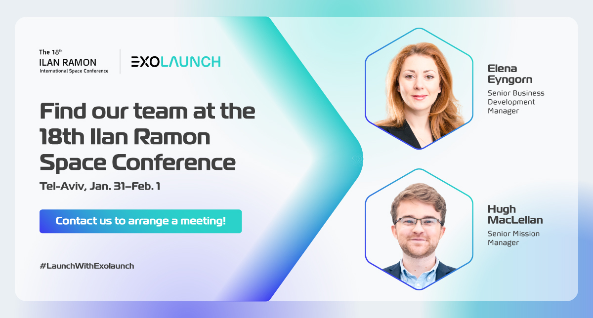 Exolaunch's tweet image. 📣 Join us at the 18th Ilan Ramon Space Conference in #TelAviv to boost Israel’s #SpaceAmbitions!

🎙Reach out to meet with our team and discover our cutting-edge #SeparationSystems and turnkey #LaunchSolutions

@ILSpaceAgency #LaunchWithExolaunch #LaunchServices #AccessToSpace