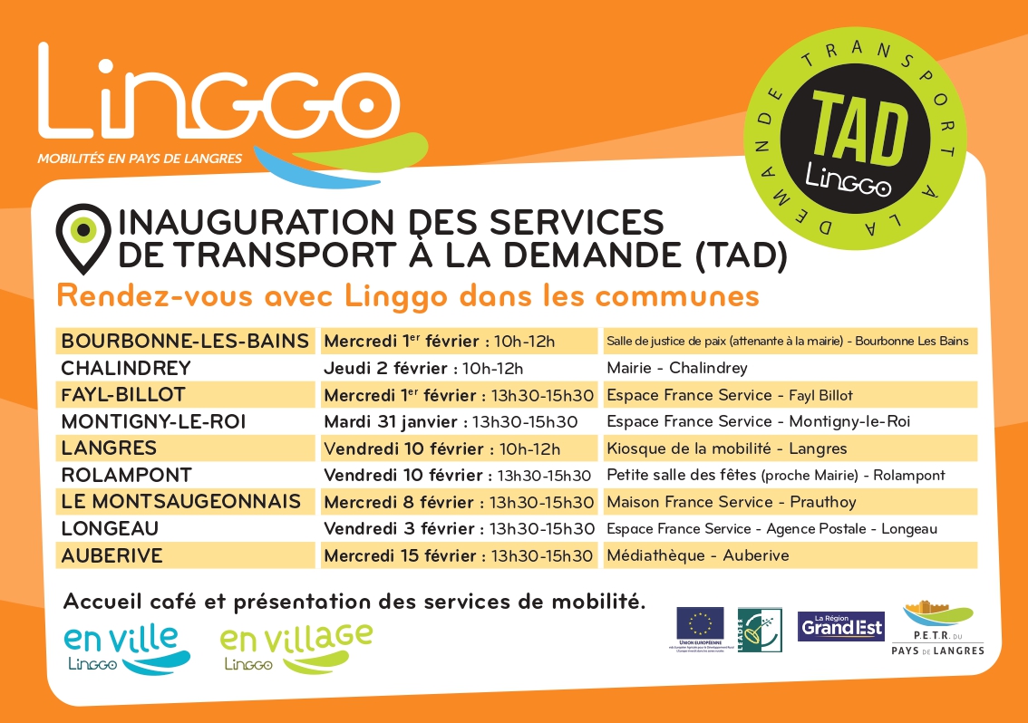 Linggo à votre rencontre pendant deux semaines! Venez découvrir les services de mobilité! #linggo #tad #mobiliterurale