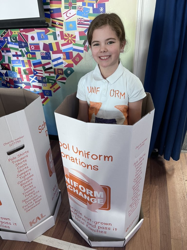 ReinwoodJuniors's tweet photo. Superb whole school assembly this morning by #RJSEcoTeam supporting #uniformexchange. Please send any donations to school and a swap shop will be held in school on Wednesday 8th February https://t.co/B7AXAUedph