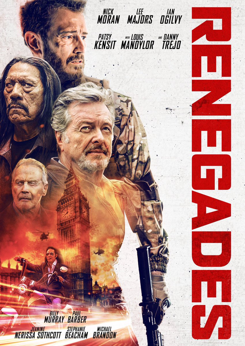 My latest film RENEGADES starring Lee Majors, <a href="/officialDannyT/">Danny Trejo</a> Nick Moran, Ian Ogilvy &amp; many more is available on UK Digital and DVD today - please enjoy the movie, spread the word, and RT! 🙏🏻