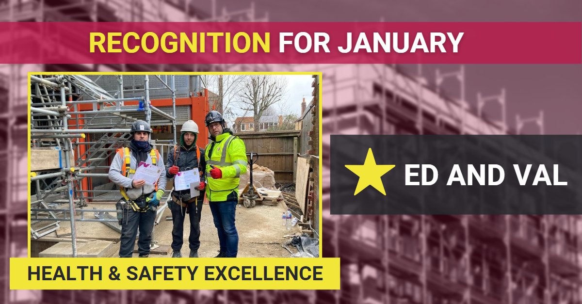 EmbassySS's tweet photo. CONGRATULATIONS to Ed and Val for winning the first HEALTH &amp; SAFETY EXCELLENCE award of 2023!

The pair have demonstrated #HealthAndSafety Excellence throughout January.

Well done to you both; we are lucky to have you as part of #TeamEmbassy

#StaffRecognition #Scaffolding https://t.co/BeaySORYBx