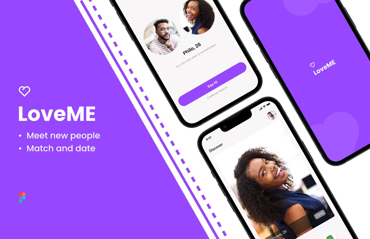 Blacmeek's tweet image. Been single for a while now and I decided to design a dating app. &quot;LoveME&quot; is a mobile application that allows users to find and connect with potential romantic partners.

Check the link for full presentation behance.net/gallery/162525…