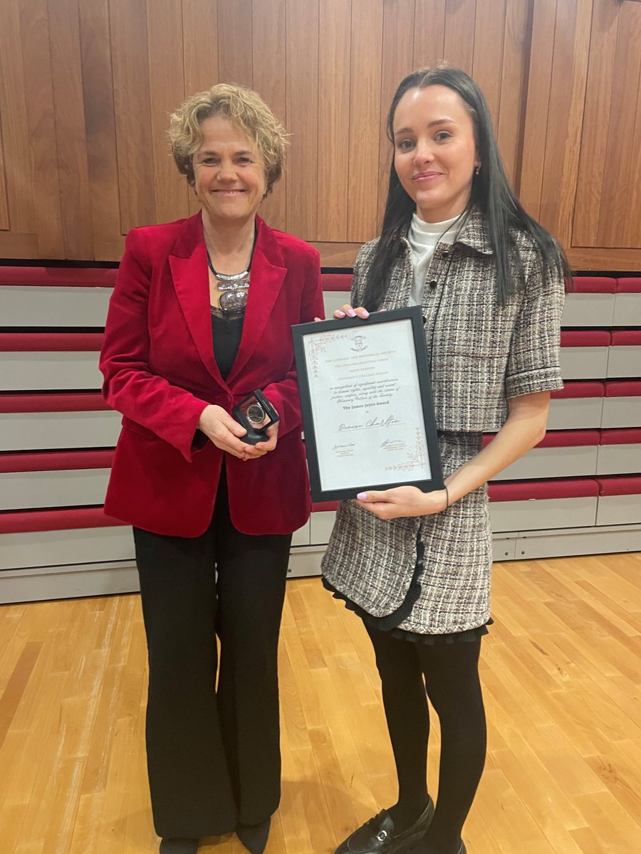 Thank You <a href="/UCDLnH/">UCD L&H</a> for the huge honour of the James Joyce Award, humbling to join such an incredible roll of honour...great recognition of how civil society delivers equality <a href="/ucddublin/">University College Dublin</a>