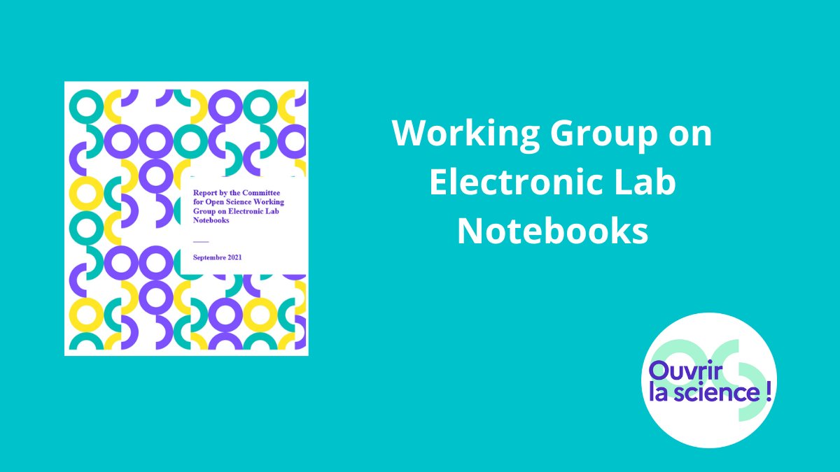 The outputs of the Electronic Lab Notebooks working group (French Committee for Open Science) are available in English:criteria and recommendations to choose and implement a solution adapted to the context of use.
ouvrirlascience.fr/report-by-the-…
#openscience #labnotebook #researchdata