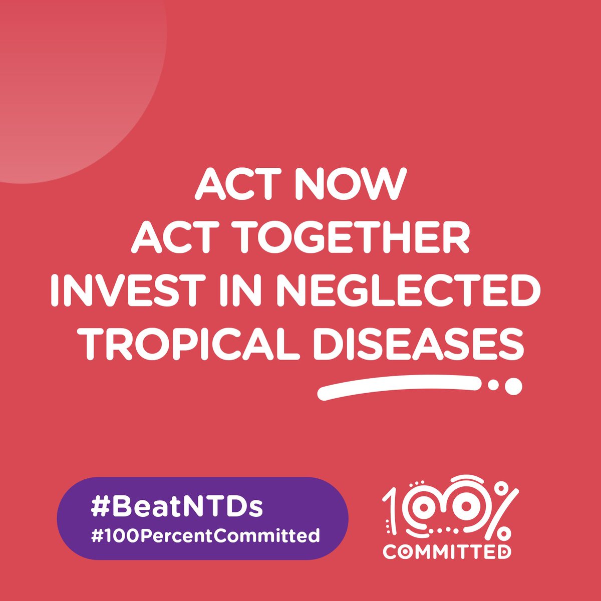 It’s #WorldNTDDay and @DrTedros highlighted that 8 countries were certified to have eliminated NTDs in the past year at  #EB152. We can definitely #BeatNTDs by 2030 if everyone is #100percentCommitted