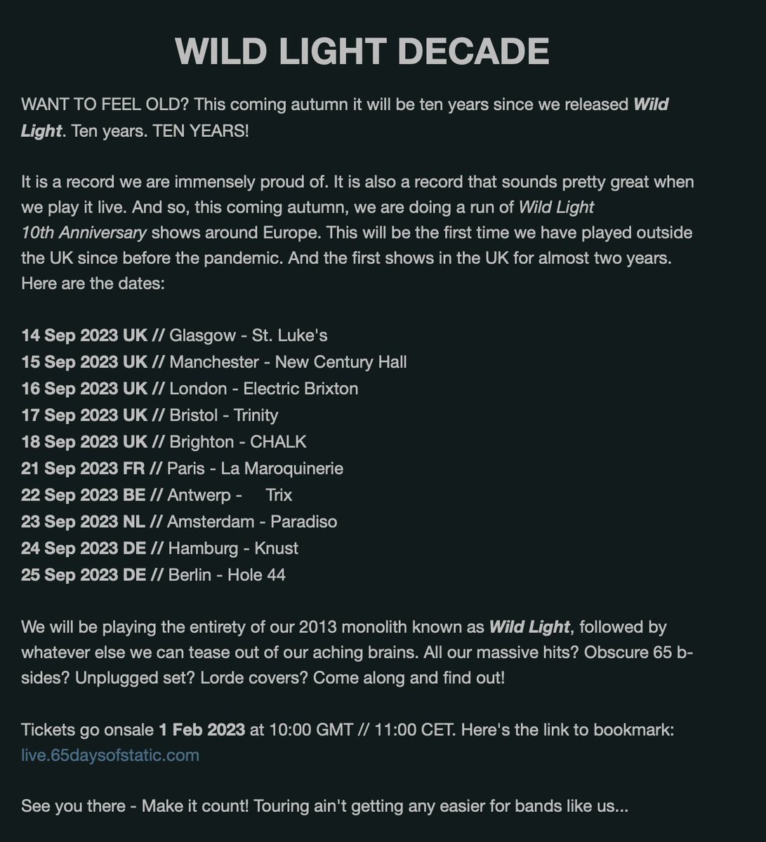 65daysofstatic tweet media