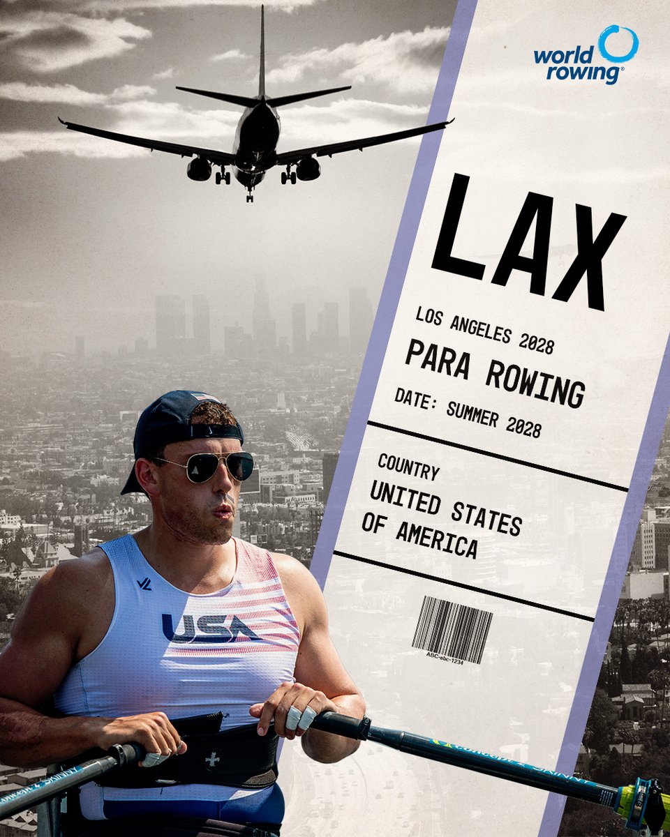 WorldRowing's tweet photo. Para Rowing is going to LA! ✈️🇺🇸 
The @paralympics Governing Board has now confirmed the inclusion of Para rowing on the LA28 Games programme through the IF application process. Read more below : https://t.co/Z6PeQPDPXH

#pararowing #Paralympics #LA28 https://t.co/1BiYmTNrA1