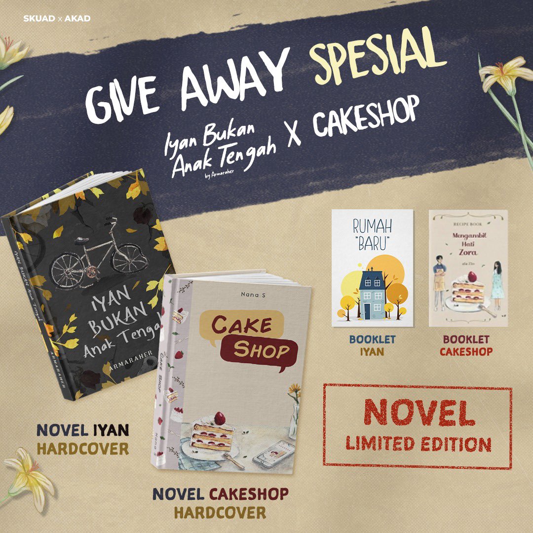 equilanas's tweet photo. GIVEAWAY IYAN BUKAN ANAK TENGAH X CAKE SHOP

Syarat : 
1. Cukup like, rt/qrt, reply jawaban pertanyaan ini "Kalian tim tragedi atau tim komedi?"
Wajib pake hastag #iyananakcakeshop sebanyak-banyaknya. 

contoh : tragedi #iyananakcakeshop 

2. Bleh reply lbih dr skali yah 👨🏻‍❤️‍💋‍👨🏻 https://t.co/9BzoQ387wD