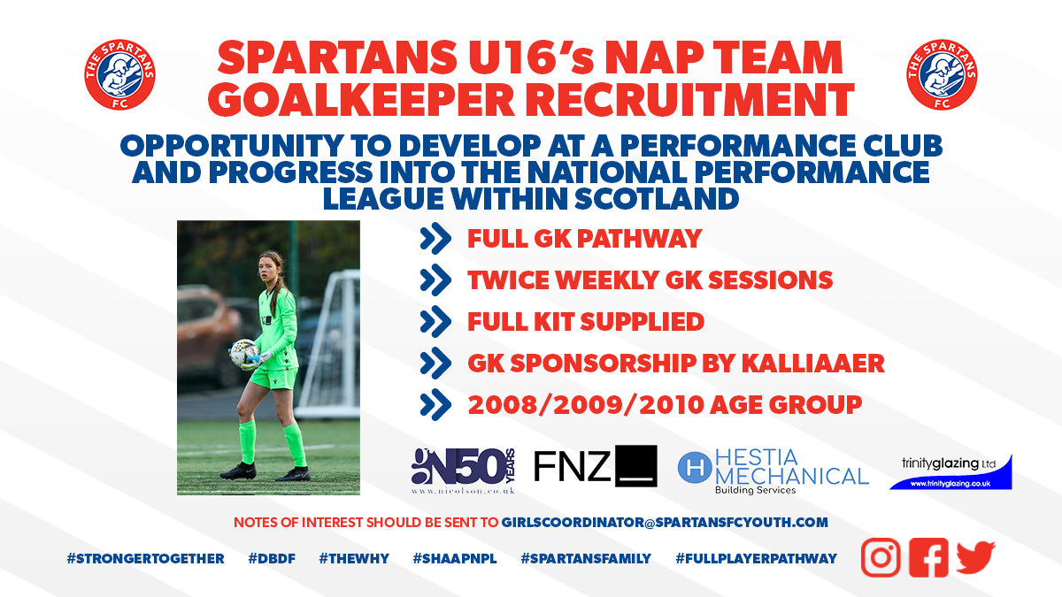 🔴 NATIONAL ACADEMY PROGRAMME (NAP) PLAYER RECRUITMENT Under 16s.🔴

• UEFA qualified coaches 
• Training at Ainslie Park
• Successful Pathway to Under 18s NAP and SWPL1
• Play at the highest level
• Challenge yourself against the best 

#DBDF #HereForGood #FullPlayerPathway