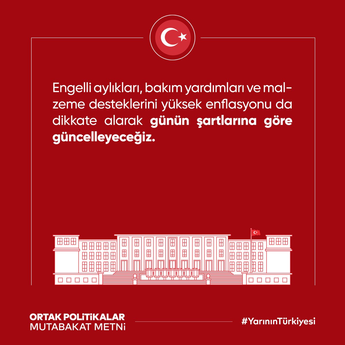 SaadetPartisi's tweet photo. Engelli aylıkları, bakım yardımları ve malzeme desteklerini yüksek enflasyonu da dikkate alarak günün şartlarına göre güncelleyeceğiz. #YarınınTürkiyesi https://t.co/do5KYyo1nY