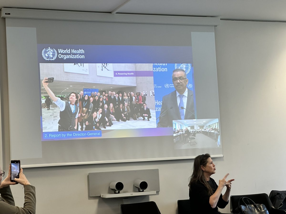 brianwong_'s tweet photo. #WHOYouthCouncil is watching the #EB152 opening session tog. w/ @WHO #YoungProfessionals!
We’re pleased to have received a shout-out from EB Chair Dr. Vesna Petrič &amp; @DrTedros, emphasizing the importance of meaningfully engaging w/ #CivilSociety &amp; #Youth to achieve #HealthForAll! https://t.co/4ZcW8gRazk