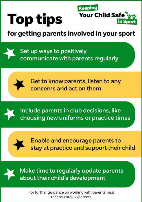 SportStructures's tweet photo. Bringing parents into the game! 🙌🏽
@NSPCC has provided some top tips and tricks for getting parents involved in supporting your sport!
#ParentInvolvementMatters #SportsForAll https://t.co/XTf8ELqOOX