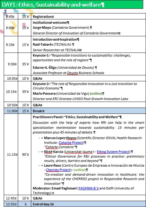 Day 1 will be focused on "Ethics, Sustainability and Welfare"  and we will have also different talks about #Sustainability #CircularEconomy and #RRI
<a href="/CeeiMurcia/">CEEI Murcia</a>