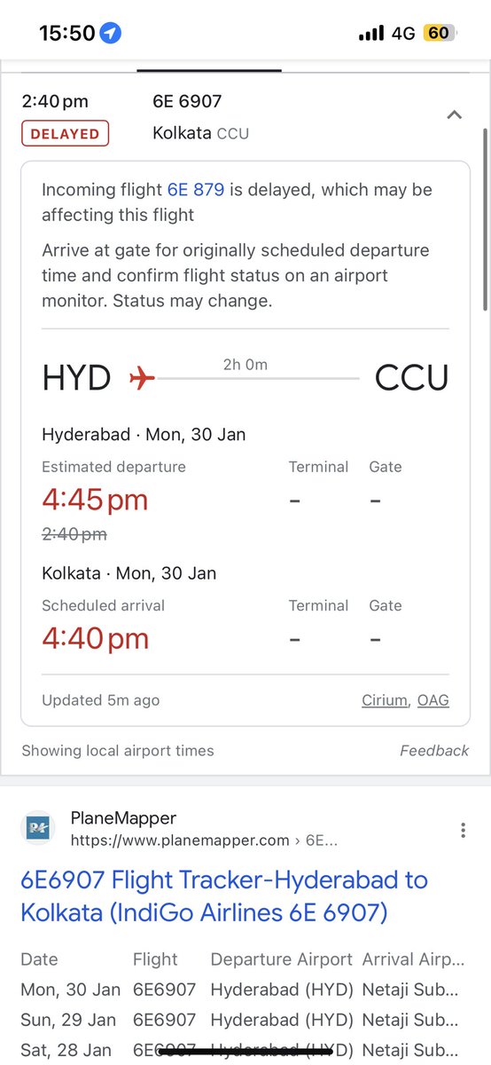 ghoshn70's tweet photo. #indigo plz inform your passengers properly as Google is showing something else and airport status is something else #IndianRailways is becoming better than airlines #indigo https://t.co/ihrUTsJuMj