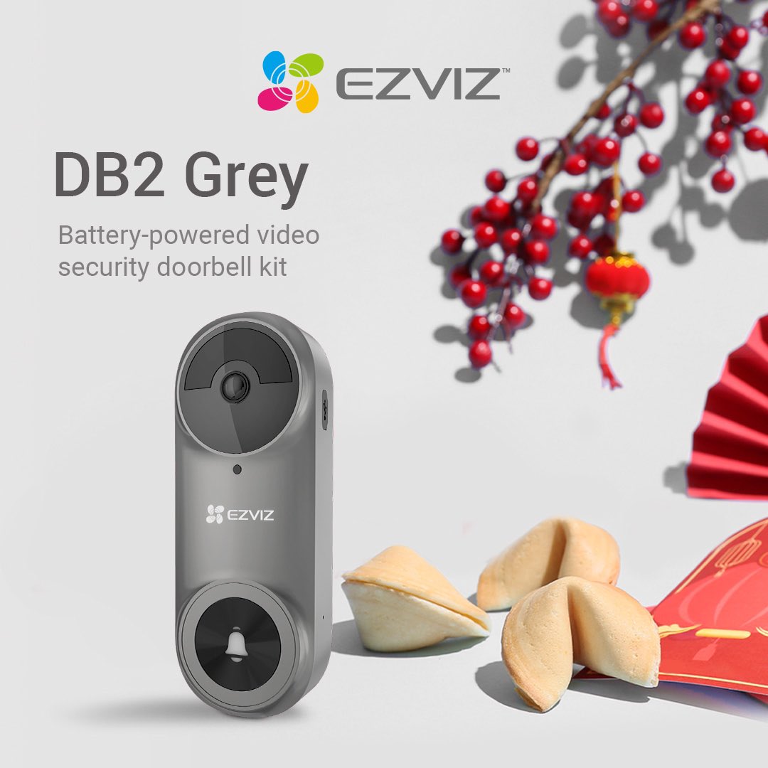 ezviz_uk_ie's tweet photo. To new beginings and new home from EZVIZ DB2 (Battery-powered video security doorbell kit). We have limited offer today to help you set up the privacy protection of the New year’s home.🏡
Enjoy a special Lunar new year offer here👉🏻 : https://t.co/gxCVFlcAum
#homecamera https://t.co/Mhe09XNeQL