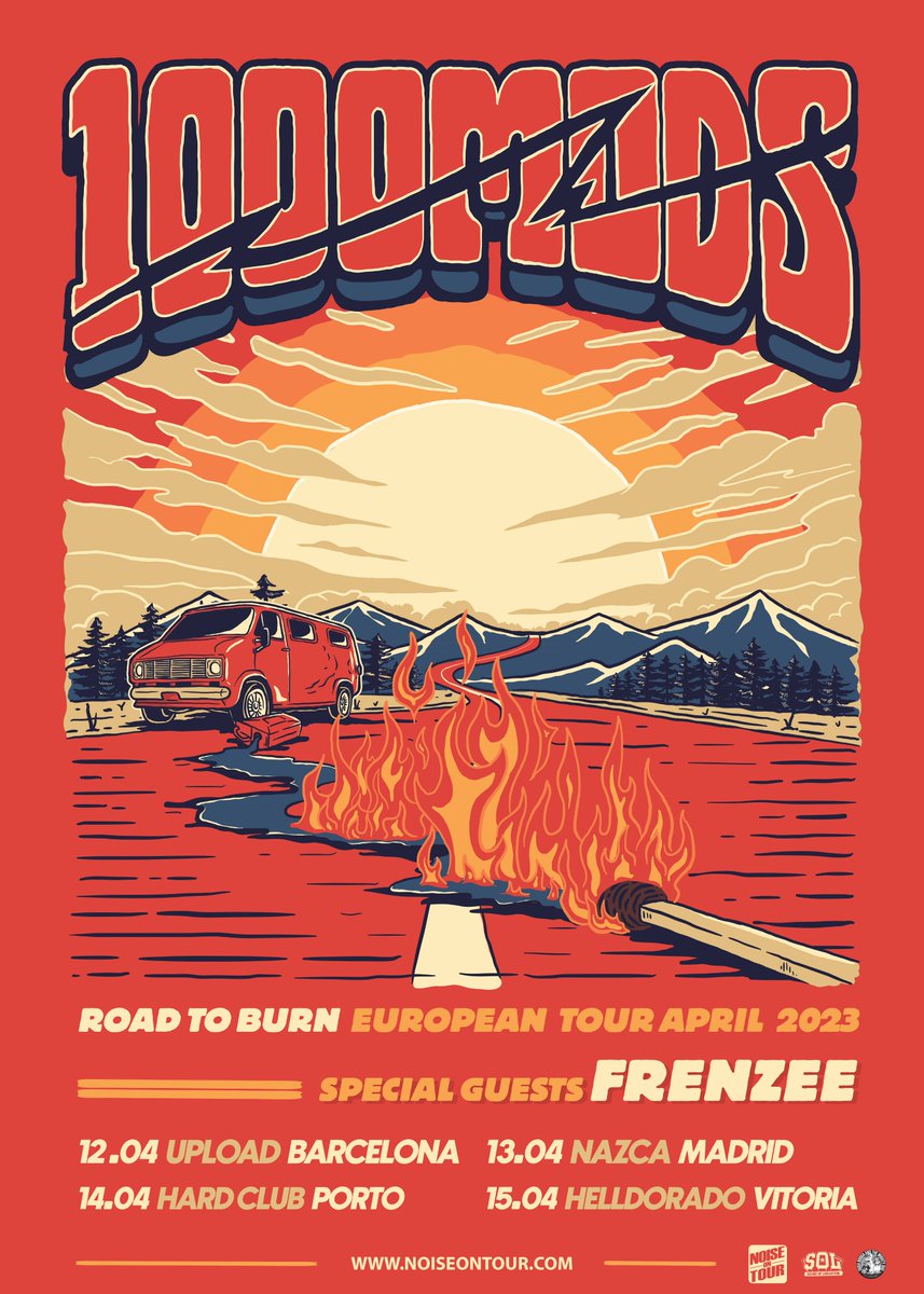 NOISEONTOUR's tweet photo. @1000_mods han pasado de sótanos llenos de humo a estadios repletos, y de pioneros del movimiento de rock pesado a uno de los grupos de rock europeos más prometedores.
12/4 - BARCELONA #SalaUpload
13/4 - MADRID @NazcaConciertos
15/4 - VITORIA #helldorado
https://t.co/8cQ7Al7PrY https://t.co/nhOVVeJxl5
