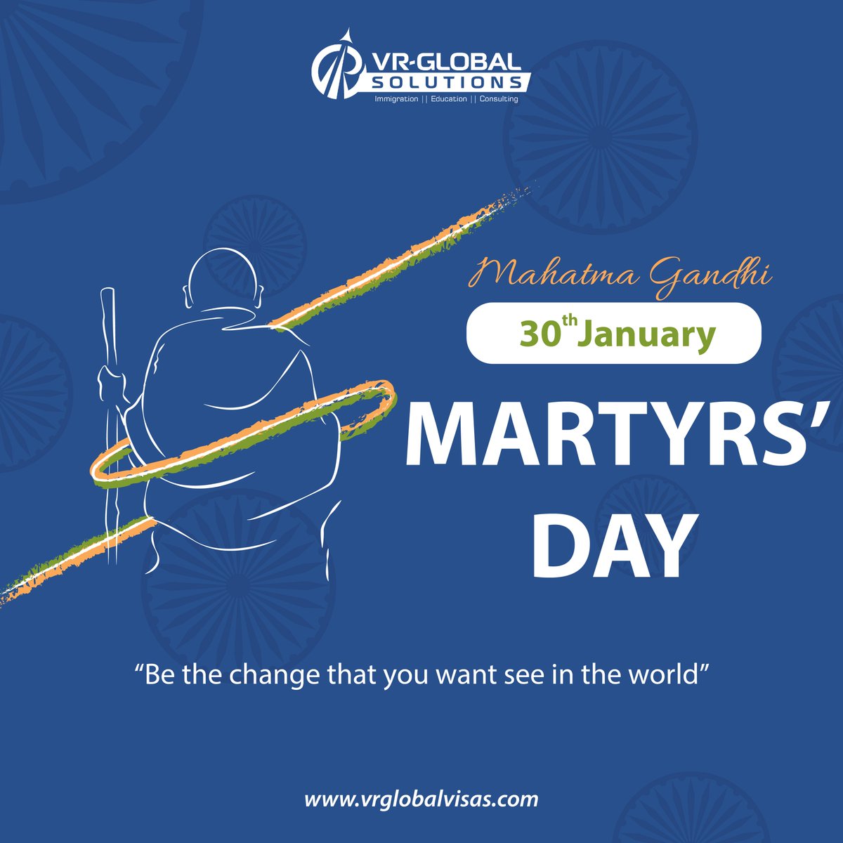 TeamVrGlobal's tweet photo. On January 30, 2023, India will observe Martyrs' Day or Shaheed Diwas to pay tribute to all the freedom fighters who sacrificed their lives for the country. The day is also marked as the death anniversary of the nation's 'Bapu', Mahatma Gandhi.

#MartyrsDay #martyrsday https://t.co/LzFi5xeMQM