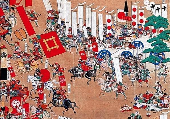 「徳川軍の使番は「五」もしくは「伍」の旗指物を用いたが、元は服部半蔵正成の用いた旗」|Watanabeのイラスト