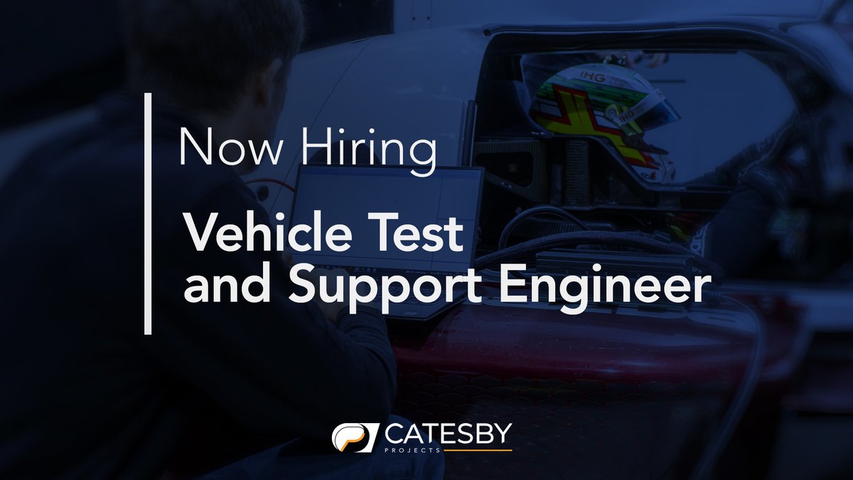 CatesbyProjects's tweet photo. We are looking for a Vehicle Test and Support Engineer to #JoinOurTeam!

Find out more on the #careers section of our website. For #applications please send a cover letter and CV to careers@catesbyprojects.com or apply via the job post on our LinkedIn page.

#CatesbyProjects https://t.co/B6gGMQekAU