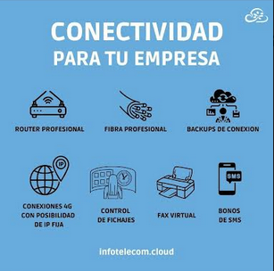 InfoTelecomClou's tweet photo. 📢Tenemos todo tipo de conectividad para tu empresa:
- #router y #fibra profesional
-#backups de conexión
-conexiones #4G con posibilidad de #IP fija
-control de fichajes
-#fax virtual hasta bonos de #SMS
Si no sabes que hacer, consultanos en #infotelecomcloud ó 917370095 ☎️ https://t.co/MLGctcR5wz