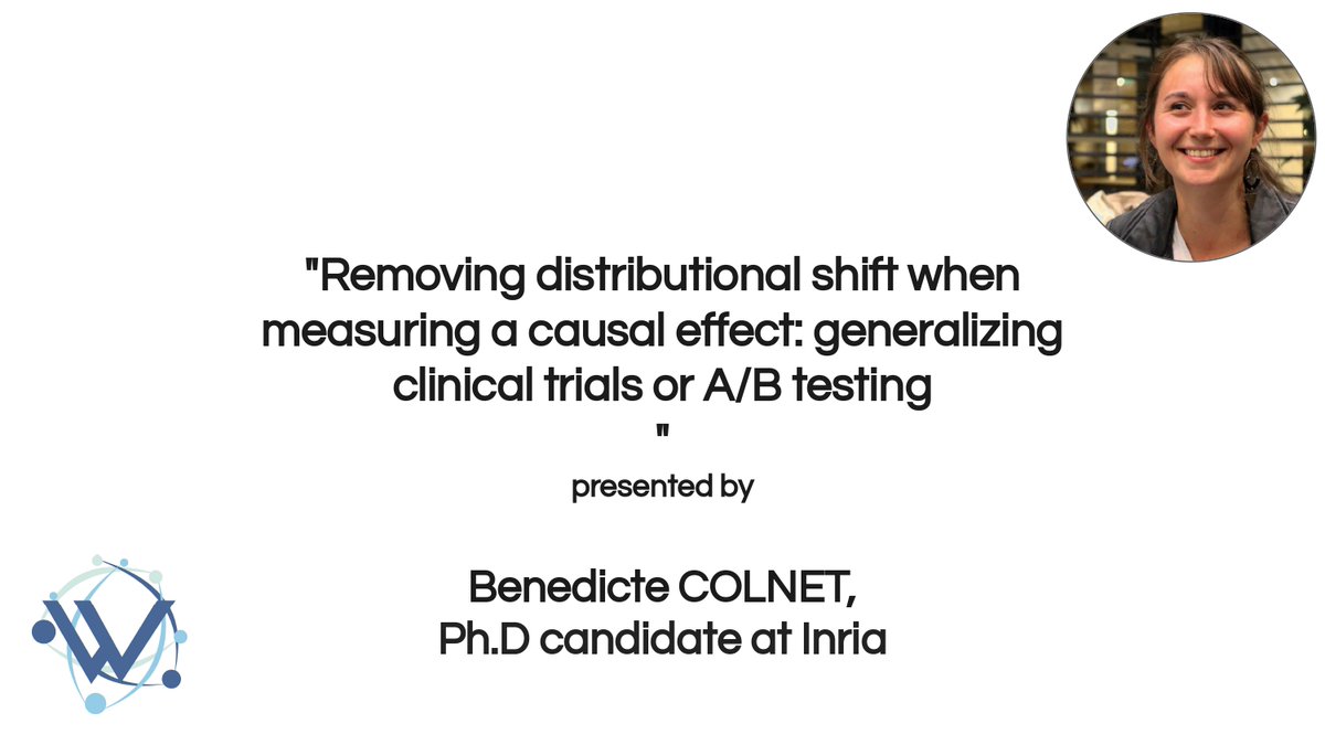 Victoire Louis (@victoirelouisc) on Twitter photo A new <a href="/WiMLDS_Paris/">WiMLDS Paris</a> event is happening on February 16th ! The 14th paper reading session on Removing distributional shift when measuring a causal effect: generalizing clinical trials or A/B testing by <a href="/BenedicteColnet/">Bénédicte Colnet</a> ! #WomentInTech #WiMLDS_Paris #WomenInSTEM A new <a href="/WiMLDS_Paris/">WiMLDS Paris</a> event is happening on February 16th ! The 14th paper reading session on Removing distributional shift when measuring a causal effect: generalizing clinical trials or A/B testing by <a href="/BenedicteColnet/">Bénédicte Colnet</a> ! #WomentInTech #WiMLDS_Paris #WomenInSTEM