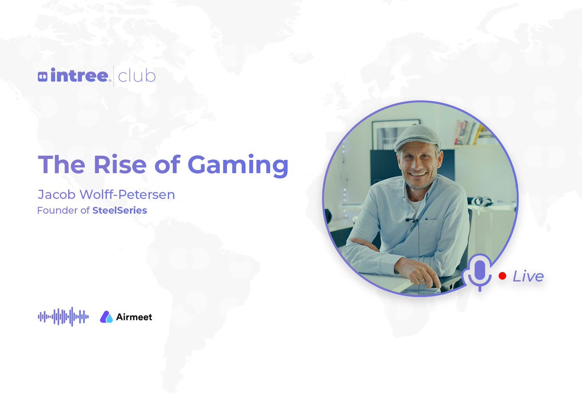 We are hosting a talk with Jacob, who will share his journey of creating SteelSeries. 

Retweet this and get the chance to snap a ticket! airmeet.com/e/23caea10-9d6… 

#Entrepreneurship #Airmeet