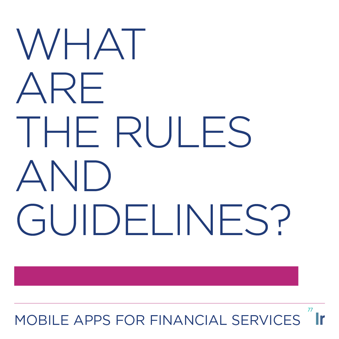 When developing a #mobileapp for #financialservices, it's critical to kick the process off with a solid grasp of the many regulations that must be adhered to. Read our article to discover more about the rules &amp; how to embed them into the planning process: ir77.co.uk/_webedit/uploa…
