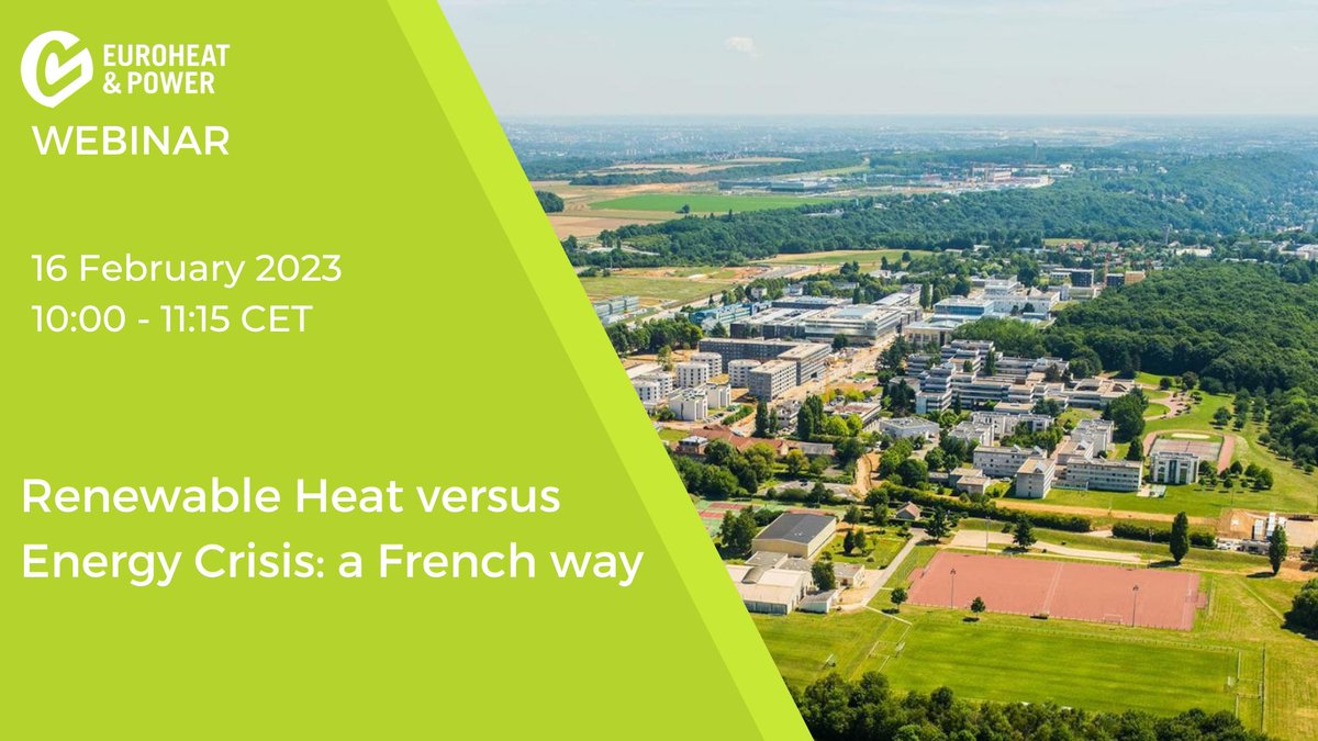 EuroheatPower's tweet photo. 💡Interested in how DHC is promoting the phase-out of #fossilfuels and fostering #cleanheating in #France?

🗓️Join us on Feb 16th for the free webinar “Renewable Heat vs Energy Crisis: A French way”, hosted by our Market Intelligence Unit.

Register now👉https://t.co/GJt0rZJH6S https://t.co/tdg9KNqE8t