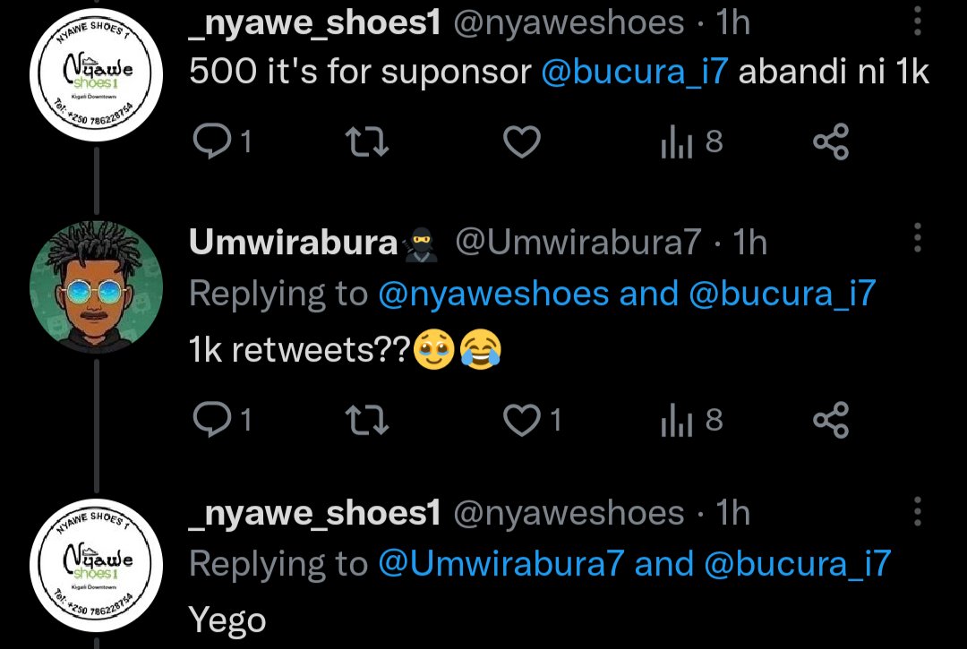 ZXZZZThanks's tweet photo. My brother @nyaweshoes told me to show him 1k retweets on this tweet ubundi akantamo iyi boro🔥🔥 impossible but possible witchu guys���😂 RETWEETS and QUOTE TWEET biraba bibaye❤️ follow him for a follow back 🔥 https://t.co/Bv8QOw12rw