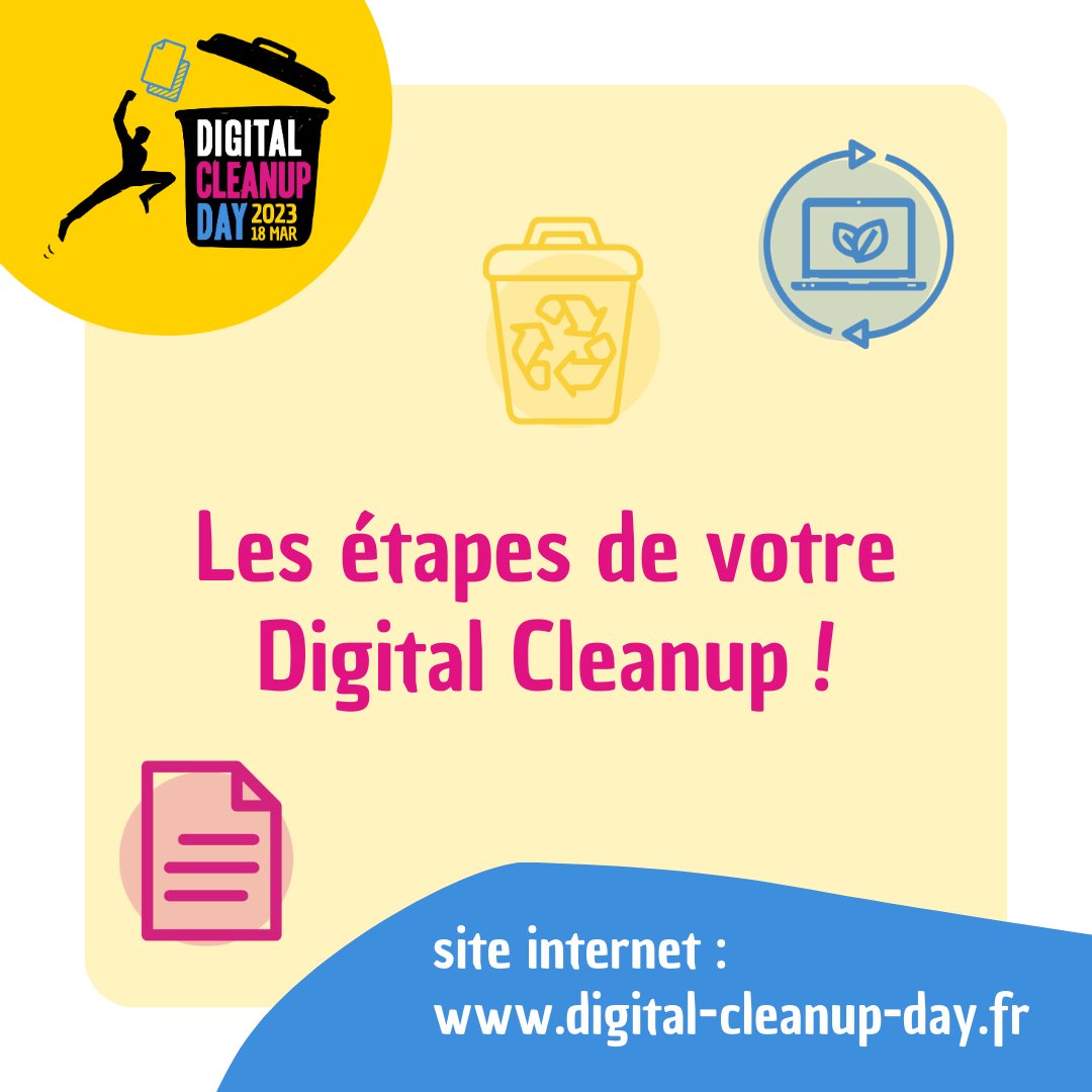 digitcleanup_fr's tweet photo. Comment organiser un #DigitalCleanup #Données, #Réemploi ou #Recyclage ? 🤔 #thread 👇 https://t.co/qoyHlZtcX1