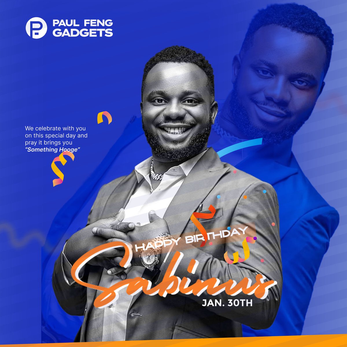 There's only one Mr. Funny and that is <a href="/Sabinus1_/">Sabinus</a> 

The entire personnel at Paul Feng Gadgets celebrate with you on your birthday. Many happy returns! 

#sabinus #sabinuscomedy #birthday