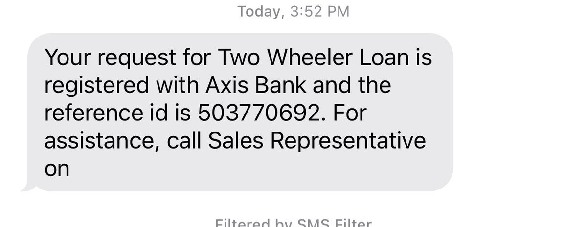 mohitj's tweet photo. @AxisBankSupport I just recieved a sms that a vehicle loan is registered. I have not applied for any. Please see https://t.co/WcLJrFU4wP