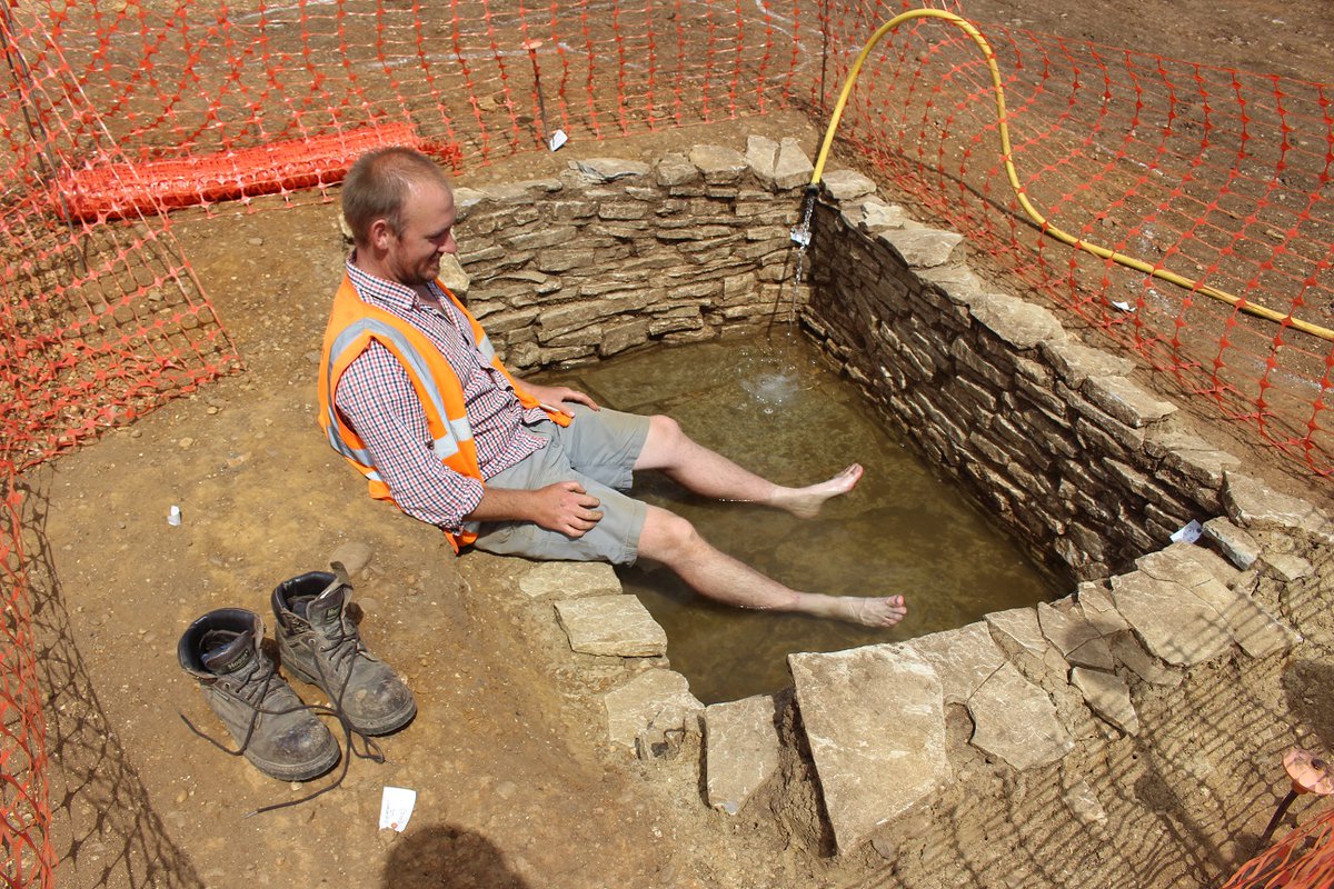 One of our favourite features from this site was this cistern. We filled it with water to see if it still worked as demonstrated by one of our Project Officers. 😎