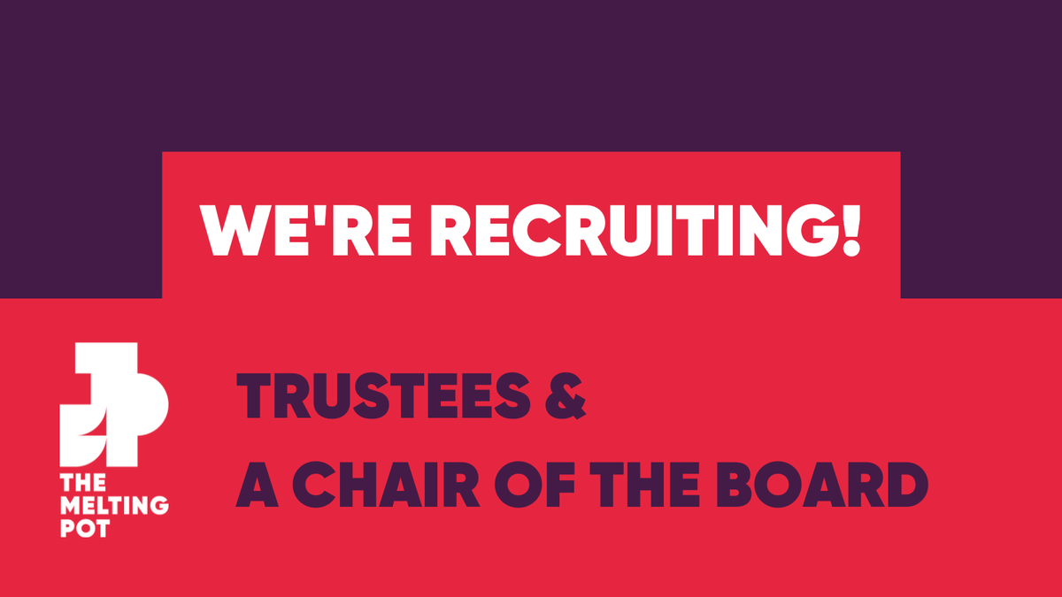 ⏩ As we move into a new phase at The Melting Pot, we are looking for Trustees and a Chair

🔭 They will support, lead and guide us toward achieving our vision: a world which has a vibrant, creative, resilient and effective social innovation community

👇
themeltingpotedinburgh.org.uk/recruitment-co…