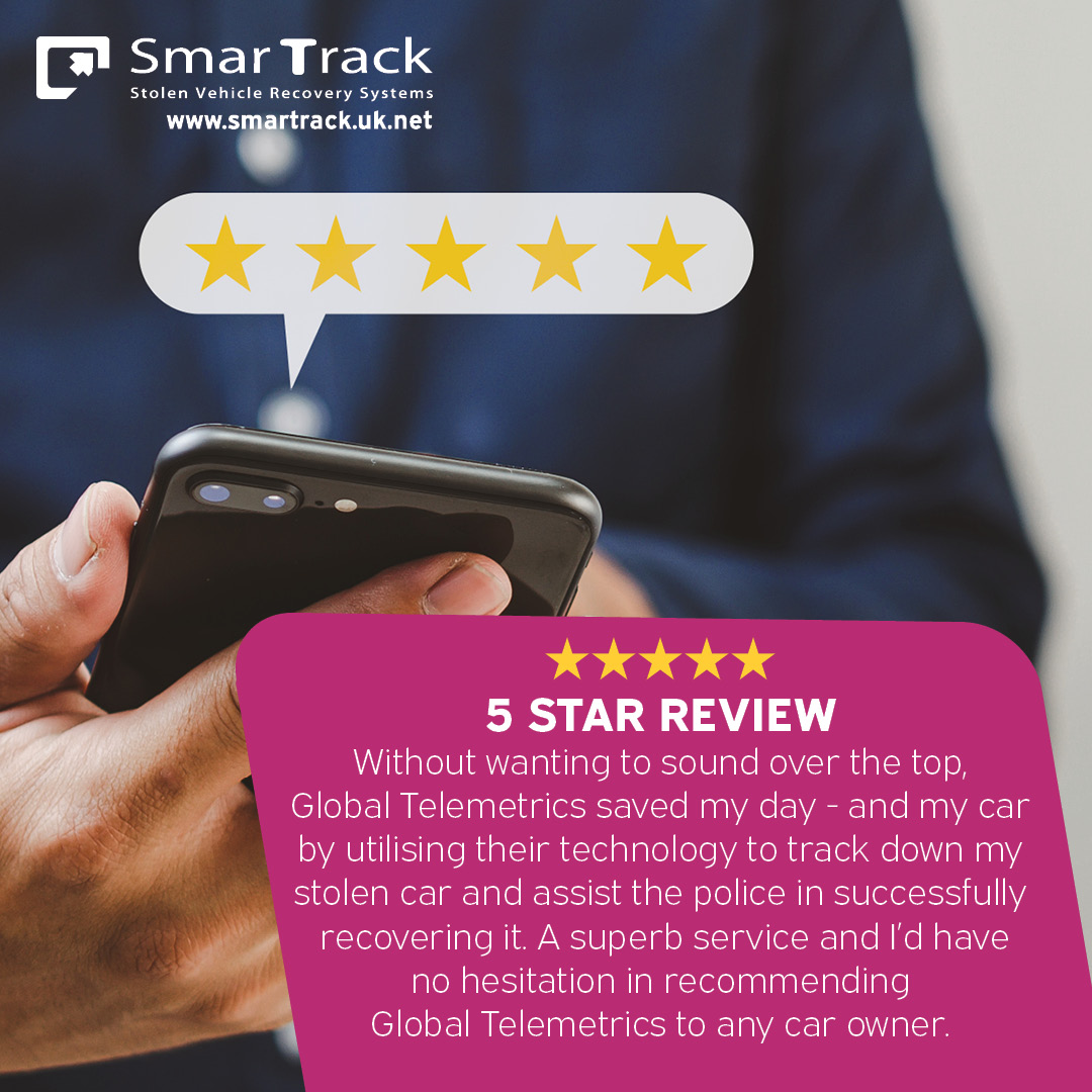 A great google review on our SmarTrack page! 

Protect your vehicle here - smartrack.uk.net

#ItPaysToInvestInSecurity #DisruptingCriminality #TakeControl #Review #CustomerFeedback #CustomerReview #RealReviews