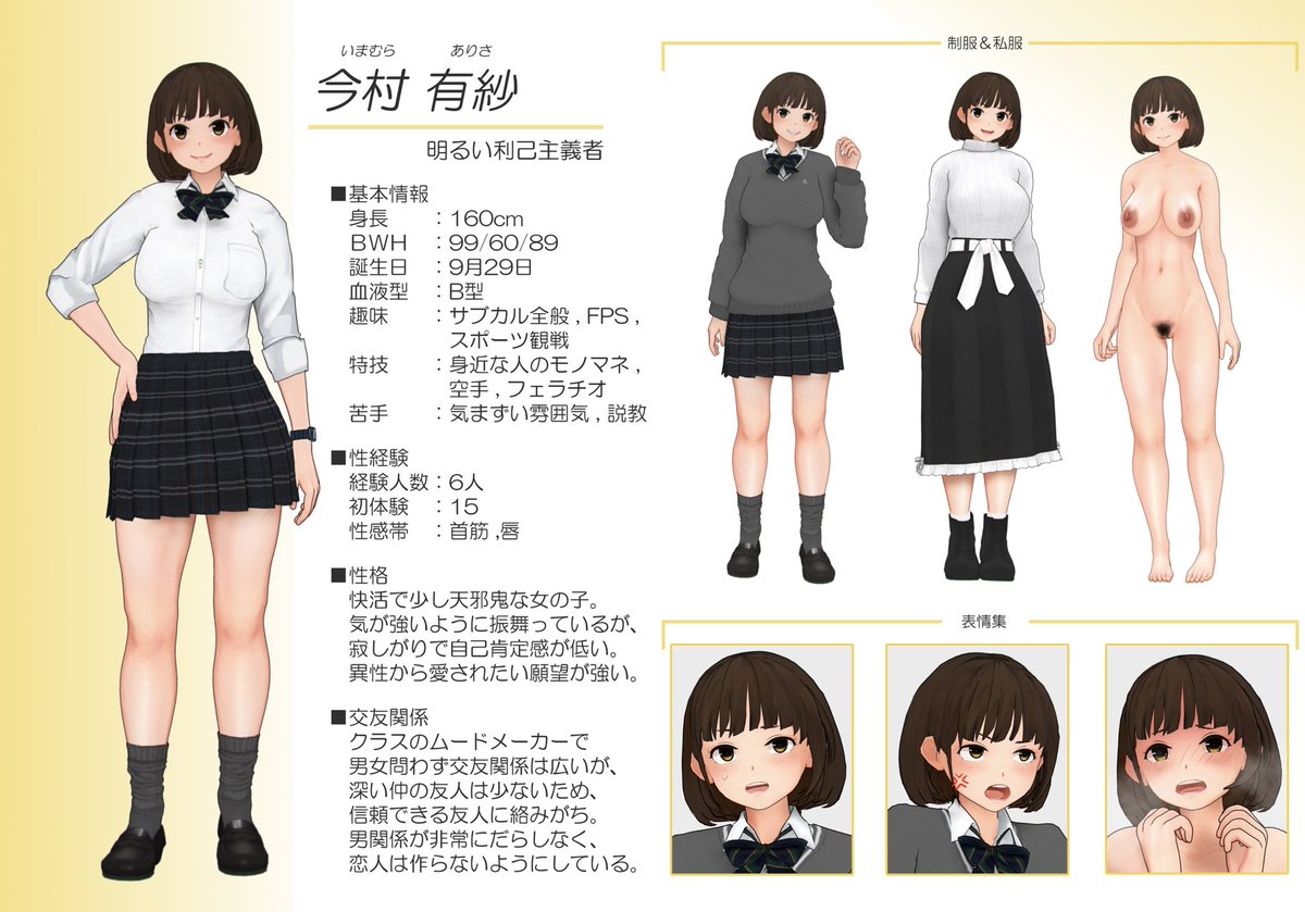 hamakasu_sub's tweet photo. アイコンの子たちの設定資料らしきものです！ https://t.co/8ETdGmjRLd