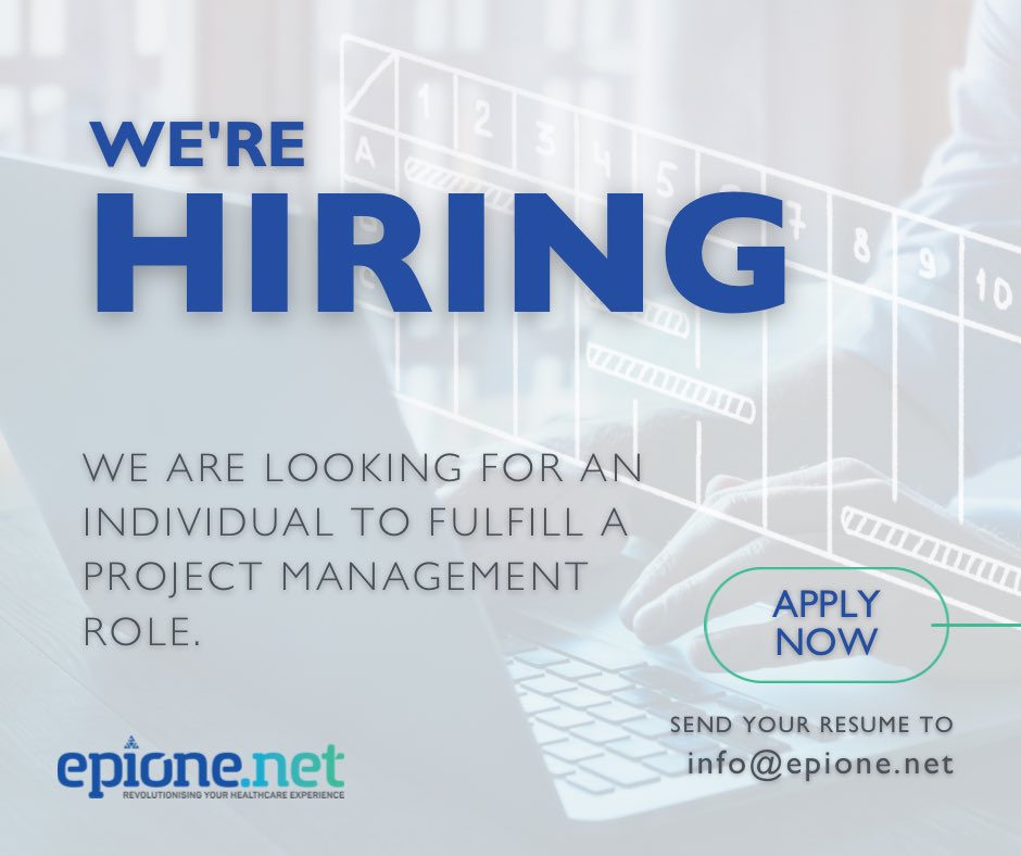 epionenet's tweet photo. Are you a talented and a highly motivated Project Manager or know someone who would be the perfect addition to our dynamic team? 

Click the link to find out more and apply.
https://t.co/Yy7Y0WN4au

#hiring #JobAlert https://t.co/paGgGEMBSP