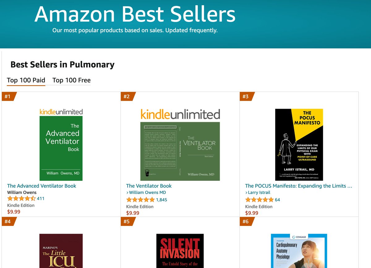 I'm currently the #2 book (the first two are the same book!) on <a href="/amazon/">Amazon</a> !!! Get a copy today and learn why #pocus is so important for the rapid and accurate diagnosis of our patients' diseases.

#MedEd #cardiotwitter #pulmonary #foamed #medtwitter @POCUS_Society <a href="/IM_POCUS/">Irene Ma</a>