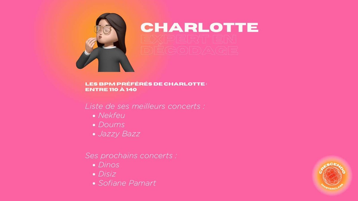 crescendopt5's tweet photo. Découvrez @charlottecstn_, membre de la #MasterclassCrescendo ! ⤵️ https://t.co/PKoBFSfW3e