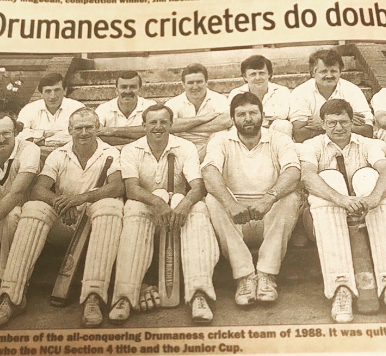 Drumaness_CC's tweet photo. Flashback Monday. Today we look back at the legends of our fine club. Pics of the fantastic 1952 &amp; 1988 league &amp; Junior Cup winning teams. Some great characters and great men we have had grace our club through the years 🏏 @NCU_News @cricketireland https://t.co/dk5Z5bcHXU