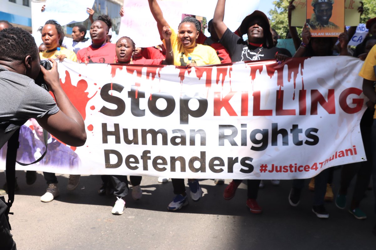 T4S_KENYA's tweet photo. As an Organization which is fighting for Justice for all, we want to join other Human Rights actors to condemn the brutal killing of #HRDLawyer #Thulani  We stand up for justice, and maiming &amp; killing HRDs will not silence us. Giving in now to injustice is not an option; https://t.co/9swyq1SM1T