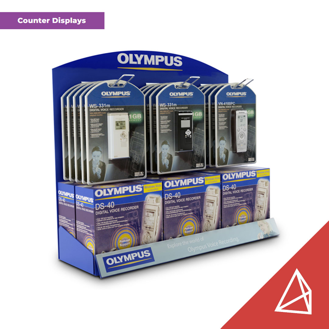 threepointpos's tweet photo. Here’s a unit we created for Olympus to hold their products. 
See more units in our online gallery here: https://t.co/4TR3MzkdR0 
#ThreePoint #CounterDisplay https://t.co/NeIc8FlJxm