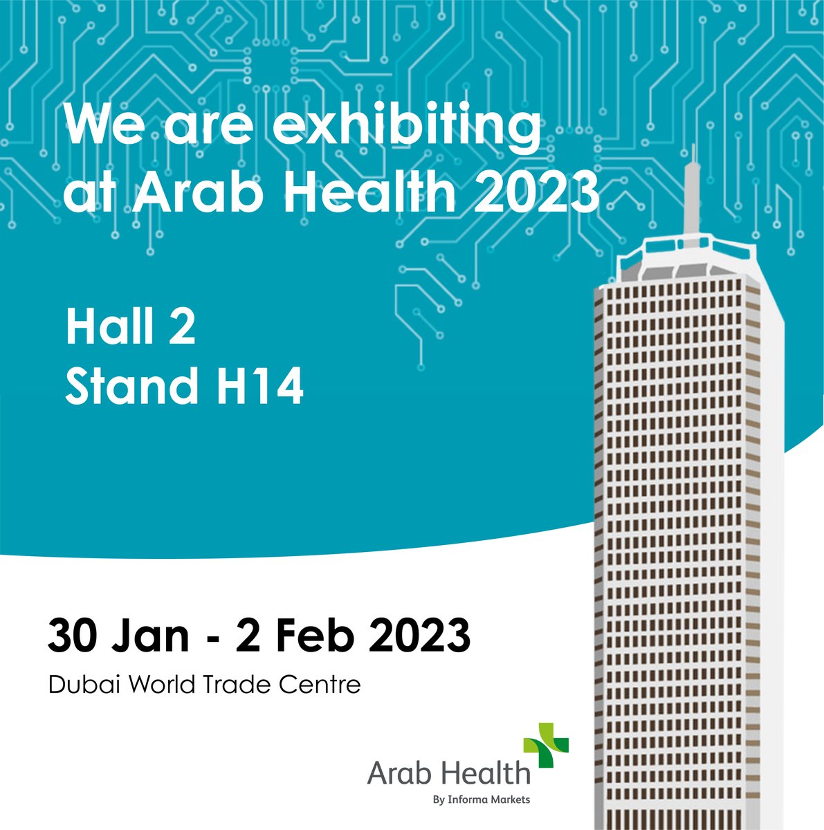 It's day 1 of exhibiting at @Arab_Health 🩺 
Come and say hello👋🏼 at hall 2, stand H14

#arabhealth #arabhealth2023 #ah23 #healthcare #lifesciences #dubaiworldtradecenter #conductivetransfers #medtech #medicaltechnology #smarttech