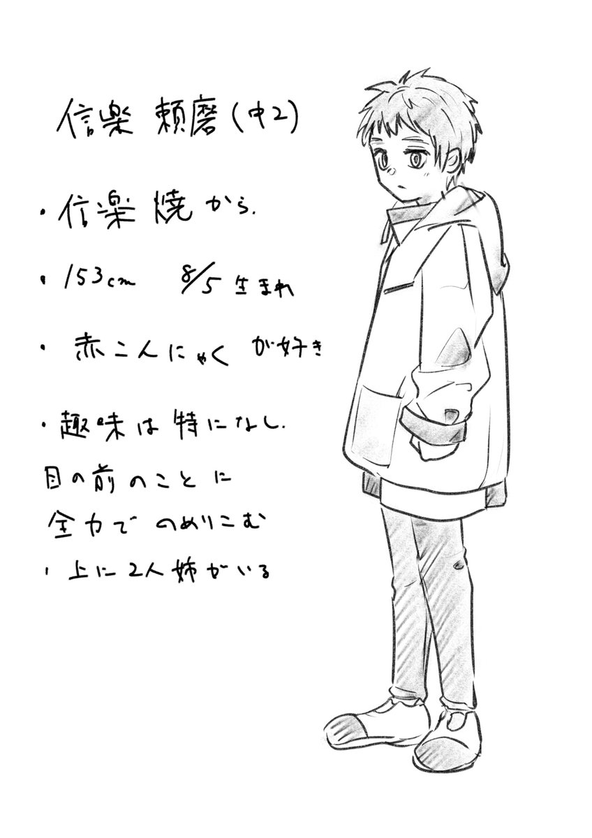 来週2話分更新します、すみません！
ネーム作業がめちゃくちゃ遅いのでまとめてやっちゃいます🤣

とりあえず今日はバディの片割れの設定

#コルクラボマンガ専科 #週刊マンガ専科 #落書き #そのバディは運命共同体 https://t.co/o1PiF6GYKk