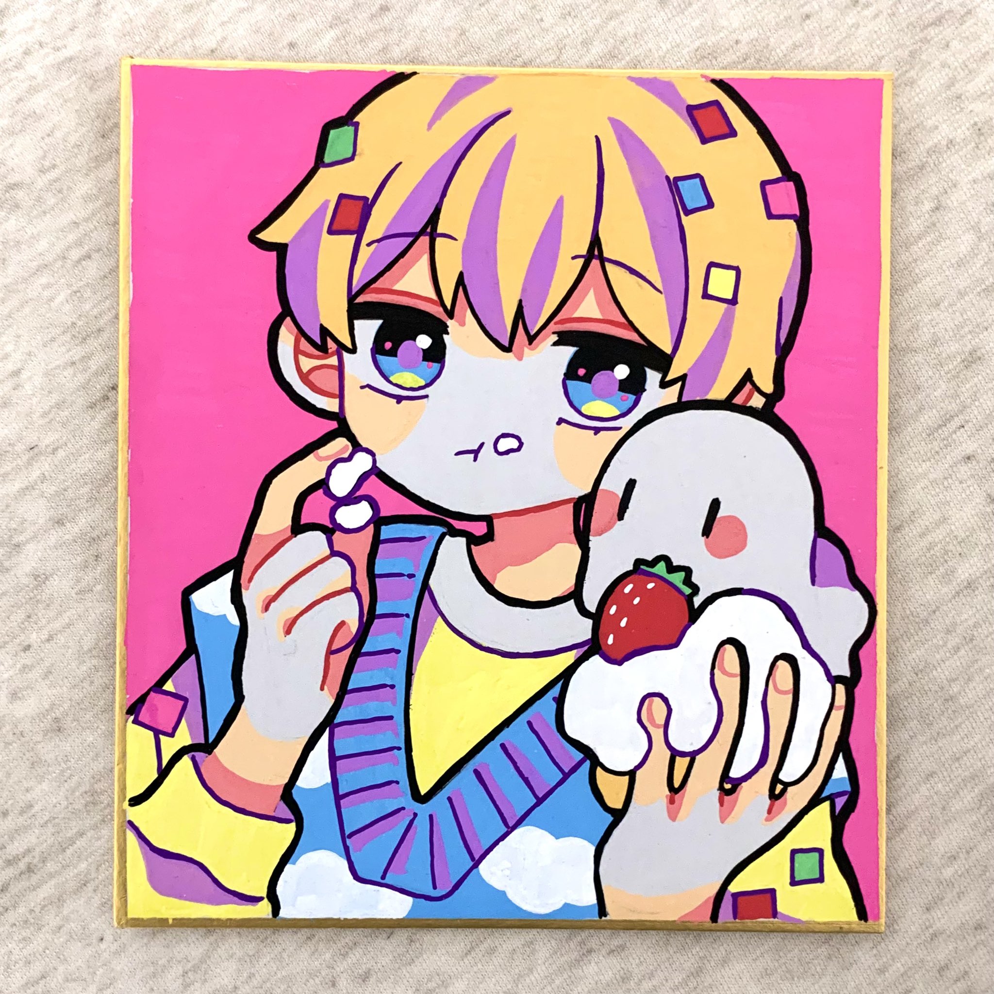 POSCAイラスト　アナログ原画 おにゅこ_chouchou | . . #analog#Illustration#design #onyuco